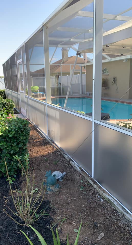 Florida glass privacy screen after