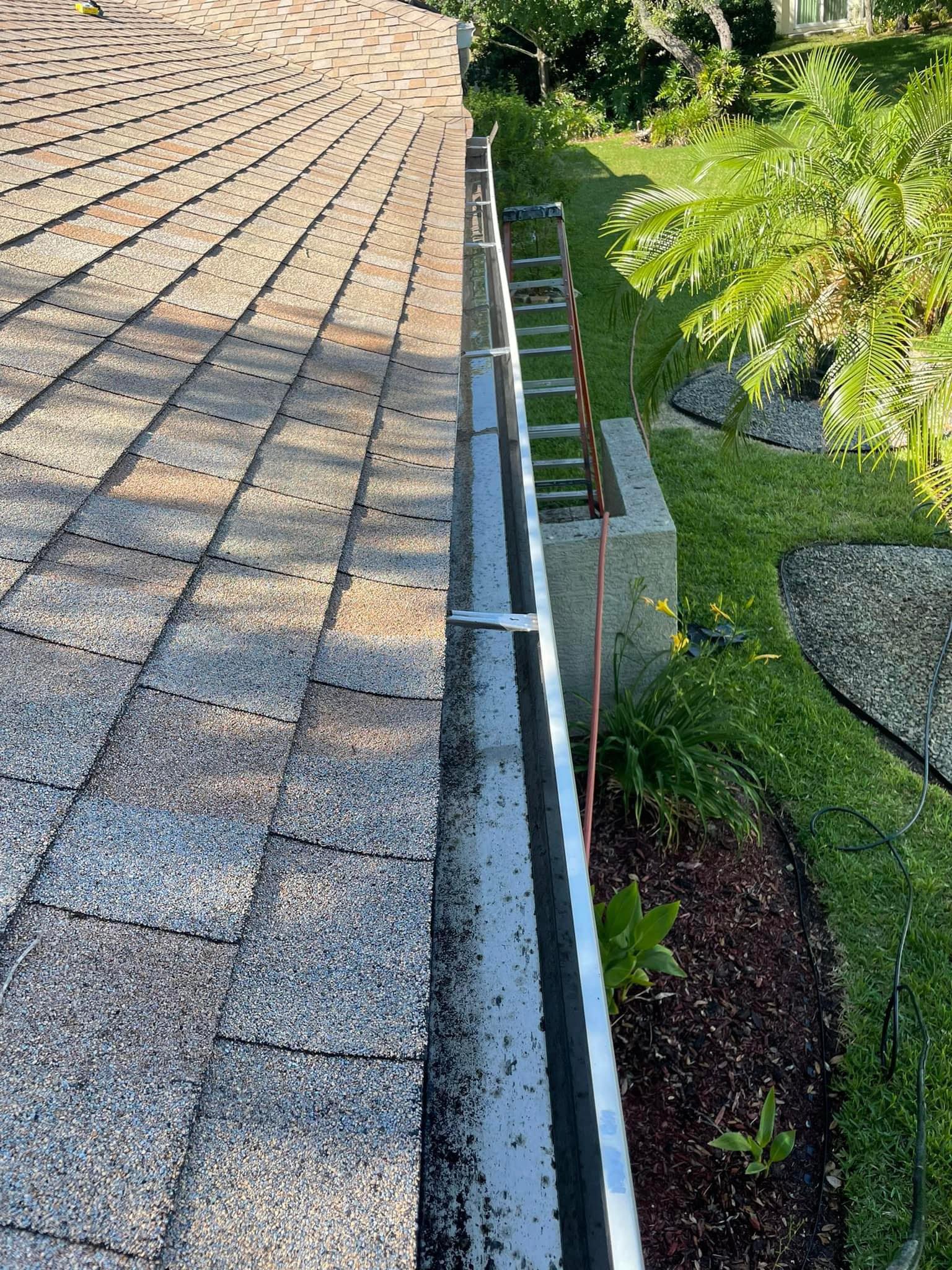 Gutter cleaning after