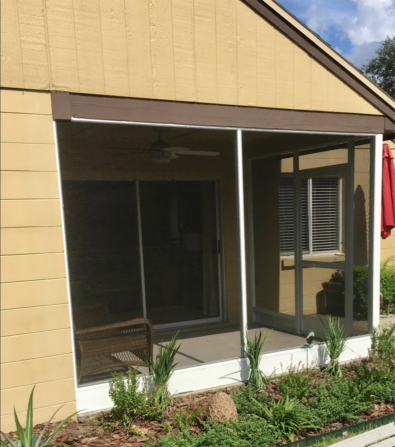 Patio screen repair after