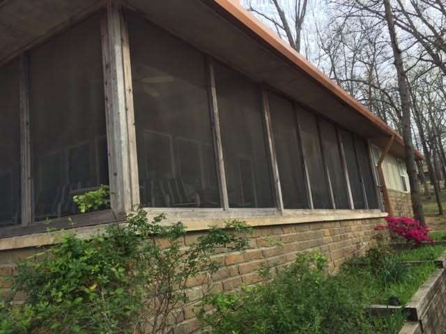 Porch screen rescreen before