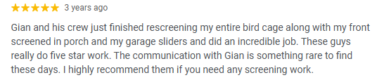 Screening DunRite 5-star Google review 9