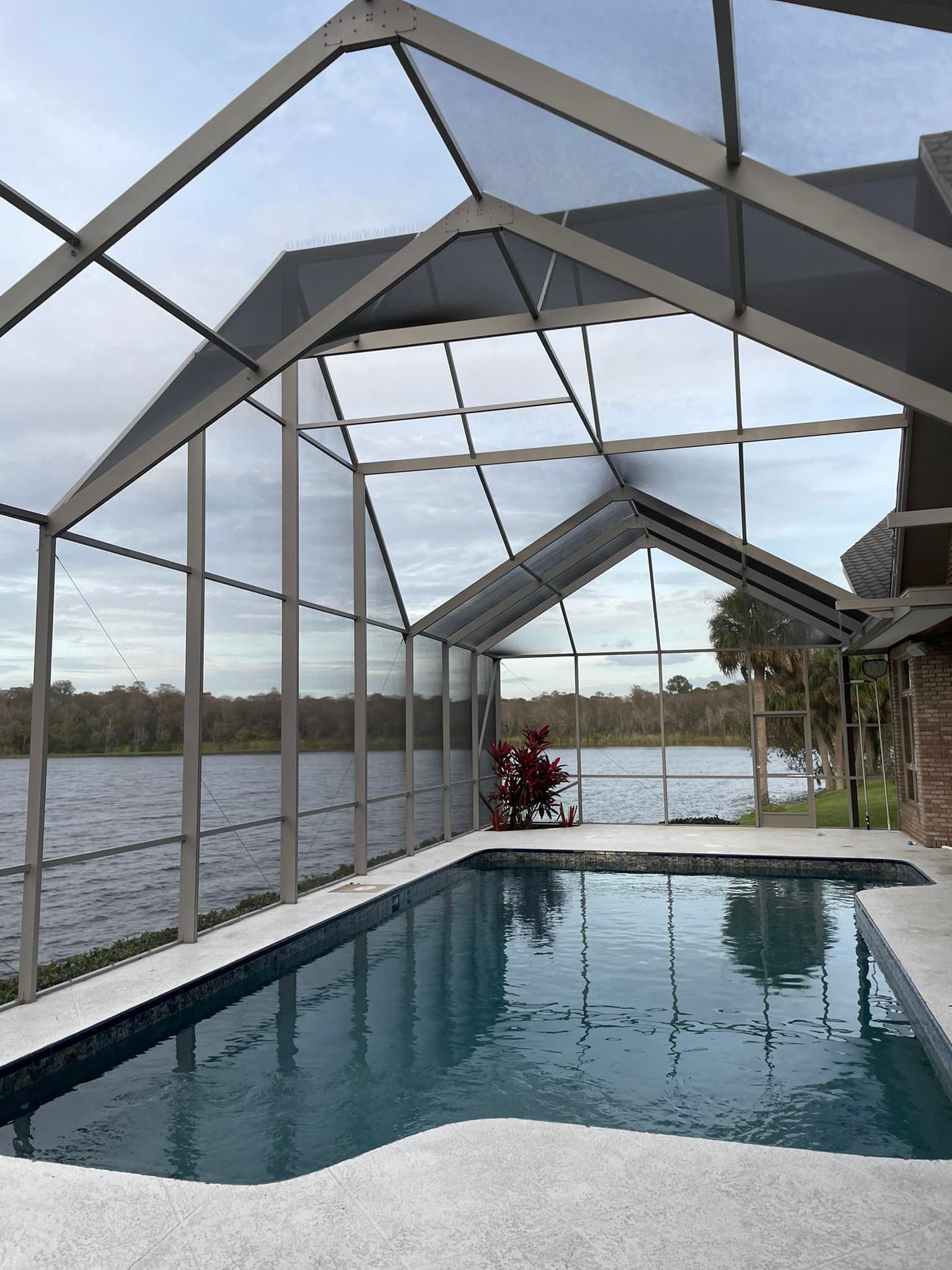 Pool Cage Restoration — finished work by Screening DunRite